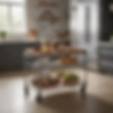 Maximizing Kitchen Space with Island Carts Compact island cart optimizing kitchen space