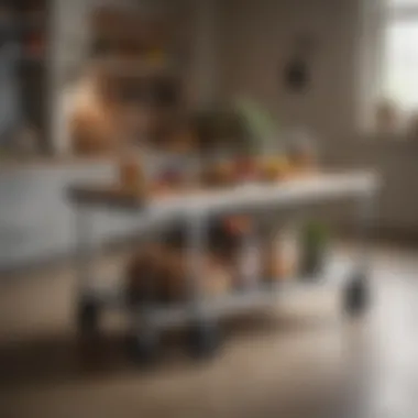 Modern Island Cart Aesthetics Sleek modern island cart enhancing kitchen aesthetics