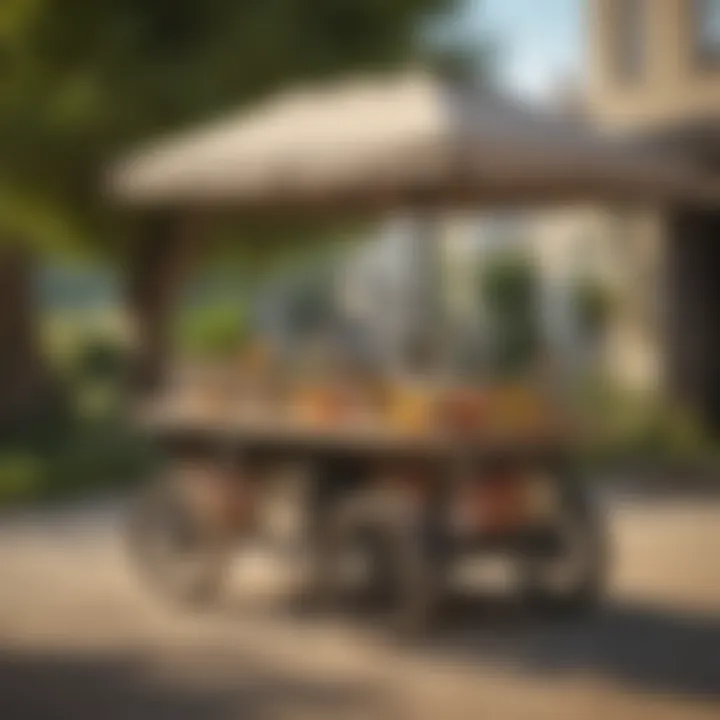 Stylish island cart set up for versatile use