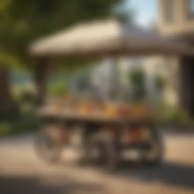 Versatile Island Cart Setup Stylish island cart set up for versatile use