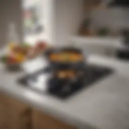 Sleek single burner cooktop on a modern kitchen countertop