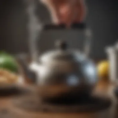 Cultural significance of tea preparation with kettle