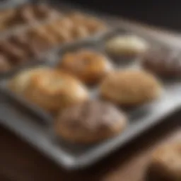 Elegant stainless steel cookie tray showcasing baked goods