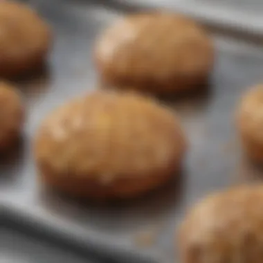 A close-up of the covered baking sheet showcasing its shiny surface and durability.