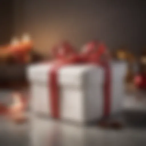 A beautifully wrapped gift box with ribbons