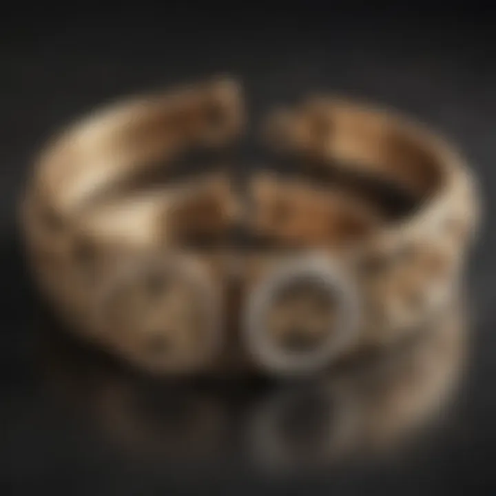 A personalized jewelry piece with initials