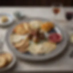 Elegant Seder Plate with traditional items