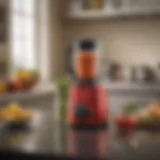 A sleek Toastmaster personal blender on a kitchen countertop