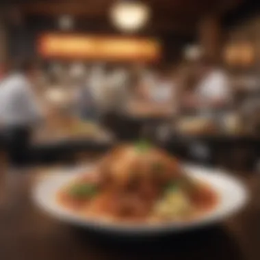 Atmosphere of Culinary Delight Vibrant ambiance of a bustling restaurant
