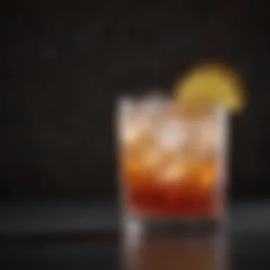 Classic Cocktail in Elegant Glass Classic cocktail served in an elegant glass