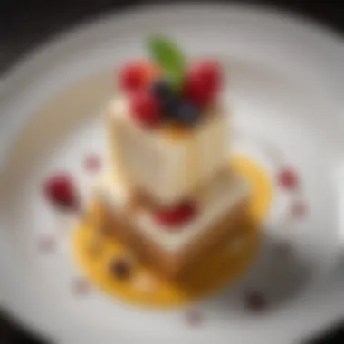 Artful Dessert Presentation Artfully presented dessert at a top dining destination in Park City