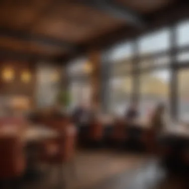 Cozy Bistro Atmosphere Cozy ambiance of a popular Park City bistro filled with guests enjoying their meals