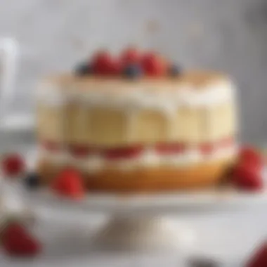 Modern Twist: Artistic Tres Leches Cake An artistic presentation of a modern tres leches cake