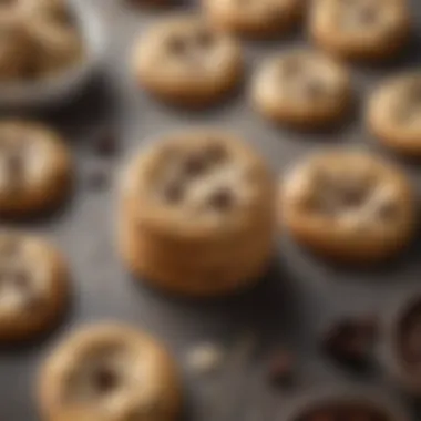 An artistic shot of ingredients laid out for Truvia chocolate chip cookies