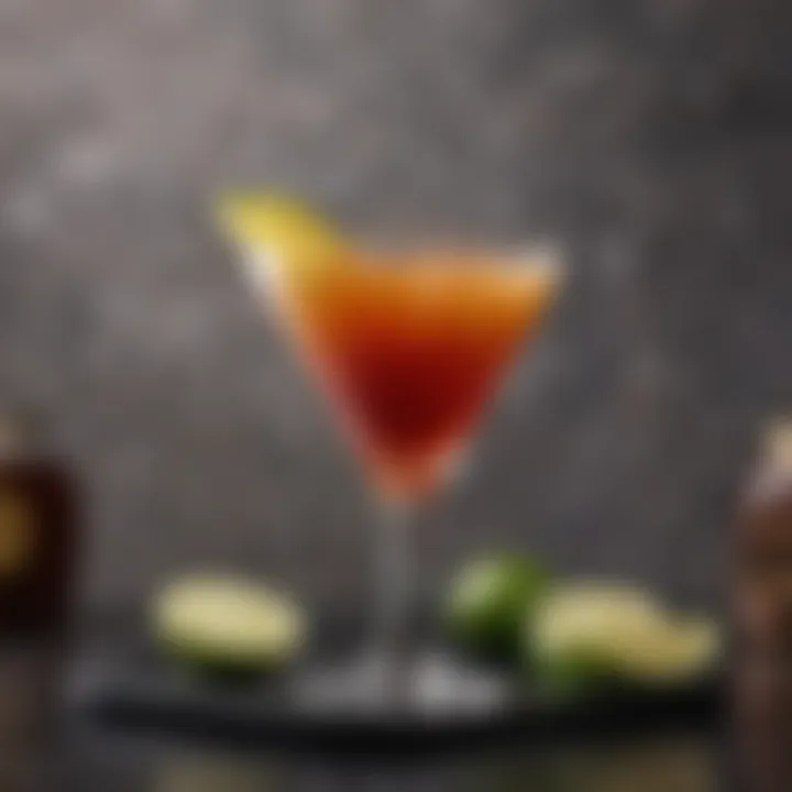 A sophisticated cocktail menu highlighting call liquor selections