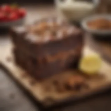 Classic Brownie Recipe Book A classic brownie recipe book with ingredients displayed