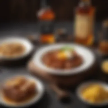 A selection of dishes paired with Jack Daniel's Honey Whiskey