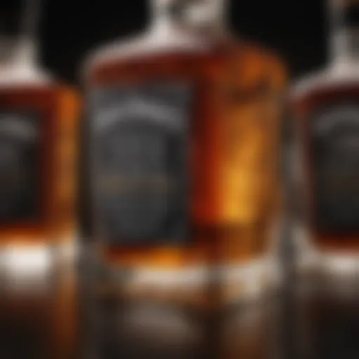 The rich amber hue of Jack Daniel's whiskey in a glass