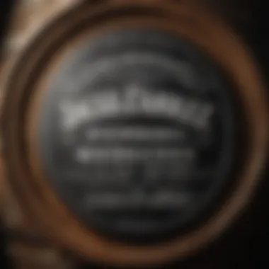 A close-up of a whiskey barrel with Jack Daniel's branding