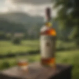 A picturesque distillery surrounded by lush green fields representing the heritage of Jameson Irish Whiskey