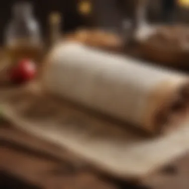 Historical Insights into Kosher Dietary Laws An ancient Jewish scroll detailing kosher dietary laws
