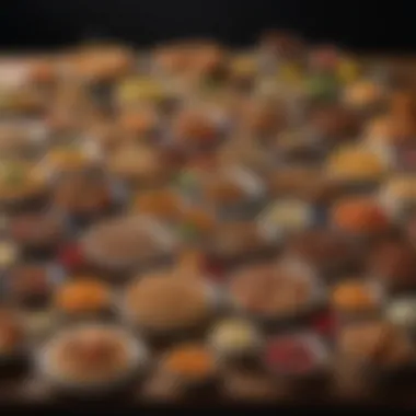 A Diverse Selection of Kosher Foods An assortment of kosher foods on a beautifully arranged table
