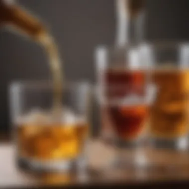 Scientific Basis of Alcohol Proof Scientific illustration showing alcohol content and proof relationship