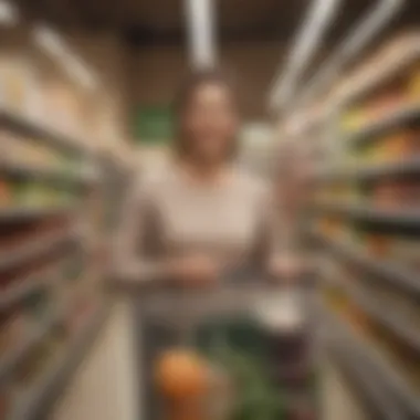 The Convenience of Using Shipt for Grocery Shopping Illustration of a happy shopper using Shipt