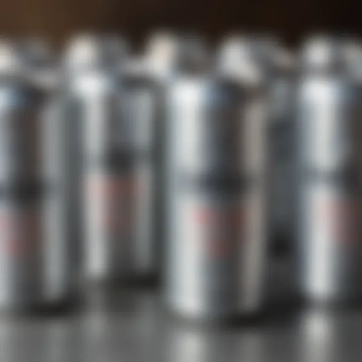 Close-up of Truly Hard Seltzer cans on a table