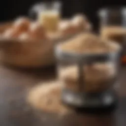 Precision in measuring dry ingredients using a scale