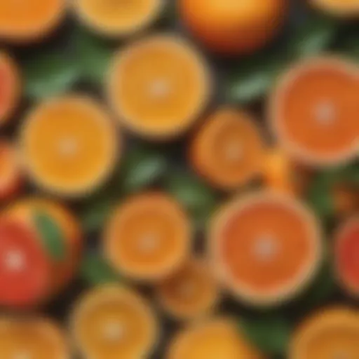 Vibrant array of citrus fruits rich in vitamin C