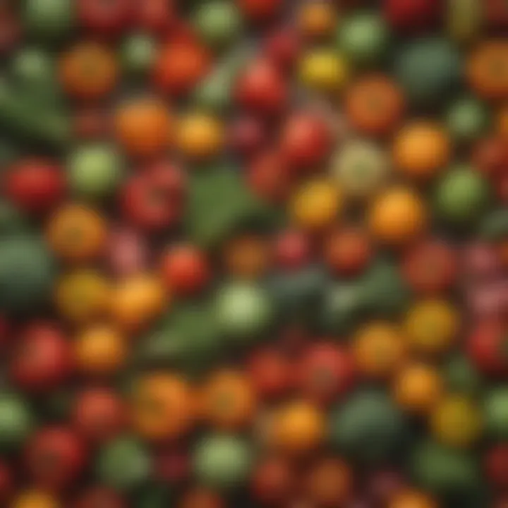 Fresh vegetables showcasing high vitamin C content