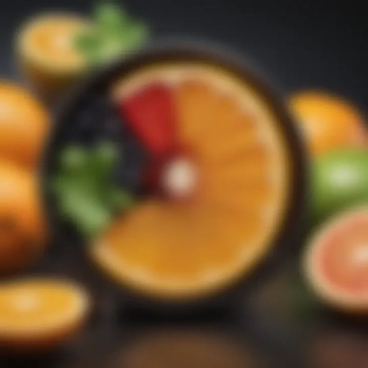Graph illustrating daily vitamin C intake recommendations