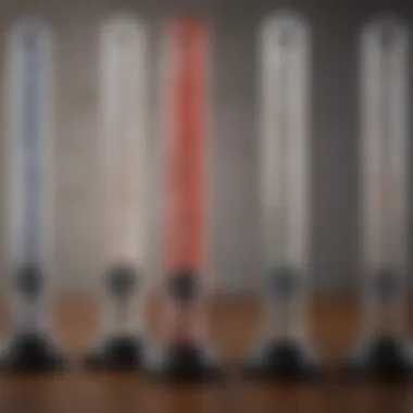 Collection of Probe Thermometers Various probe thermometer models on display