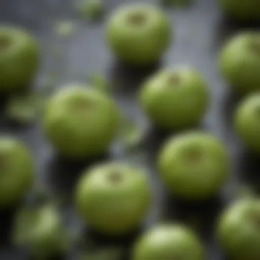 Fresh tomatillos showcasing their vibrant green skin