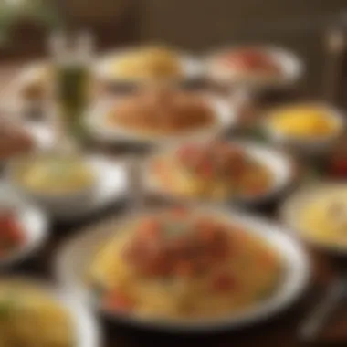 A Feast for the Eyes: Olive Garden's Culinary Wonders Delectable pasta dishes beautifully arranged on a table