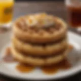 A delicious plate of Waffle House signature waffles topped with syrup