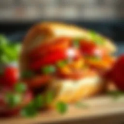 Close-up of the Wawa Classic Italian Hoagie showcasing fresh ingredients