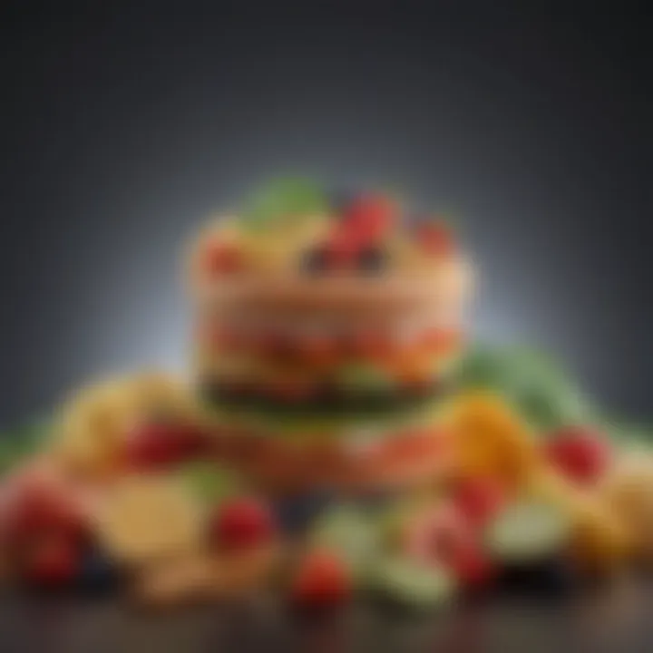 An array of fruits and vegetables highlighting fiber-rich food choices.