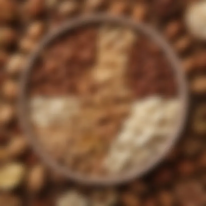 A close-up of a bowl filled with a variety of nuts and seeds representing healthy fats.