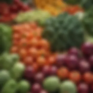 Fresh organic vegetables at a local market