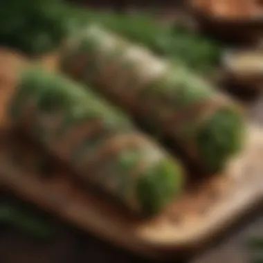 Cedar wraps infused with herbs and spices