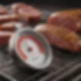 Wired meat thermometer showcasing precision measurement