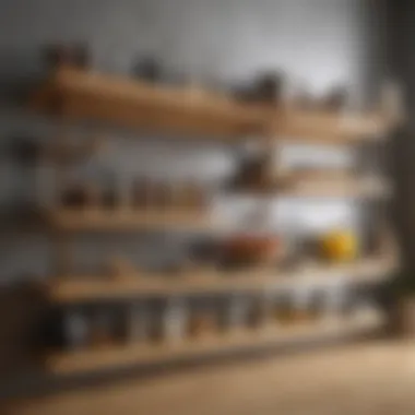 Different styles of wooden shelves for kitchen use