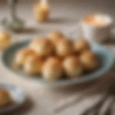 Coconut Macaroons on a Decorative Plate Elegant coconut macaroons arranged on a decorative plate